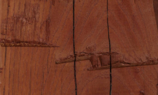 Hand Hewn Oak in Acorn Brown Stain