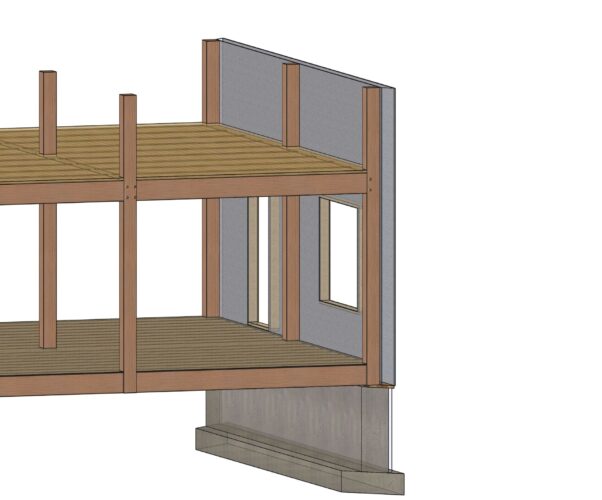 Timber framed wall with SIPs