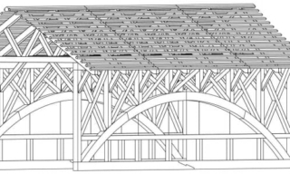 Sample Shop Drawings of a timber frame bridge